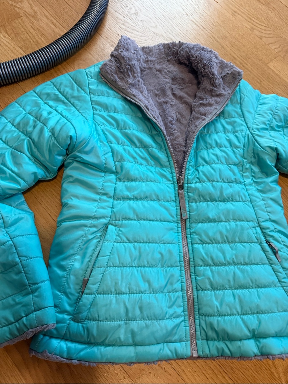 The North Face Aqua/Turquoise Girls' Quilted Jacket